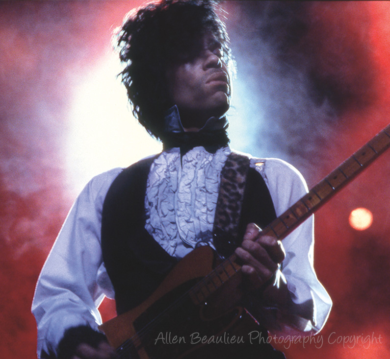 Prince Iconic Playing  A Guitar